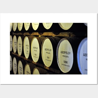 Whisky barrels at a distillery in the highlands of Scotland Posters and Art